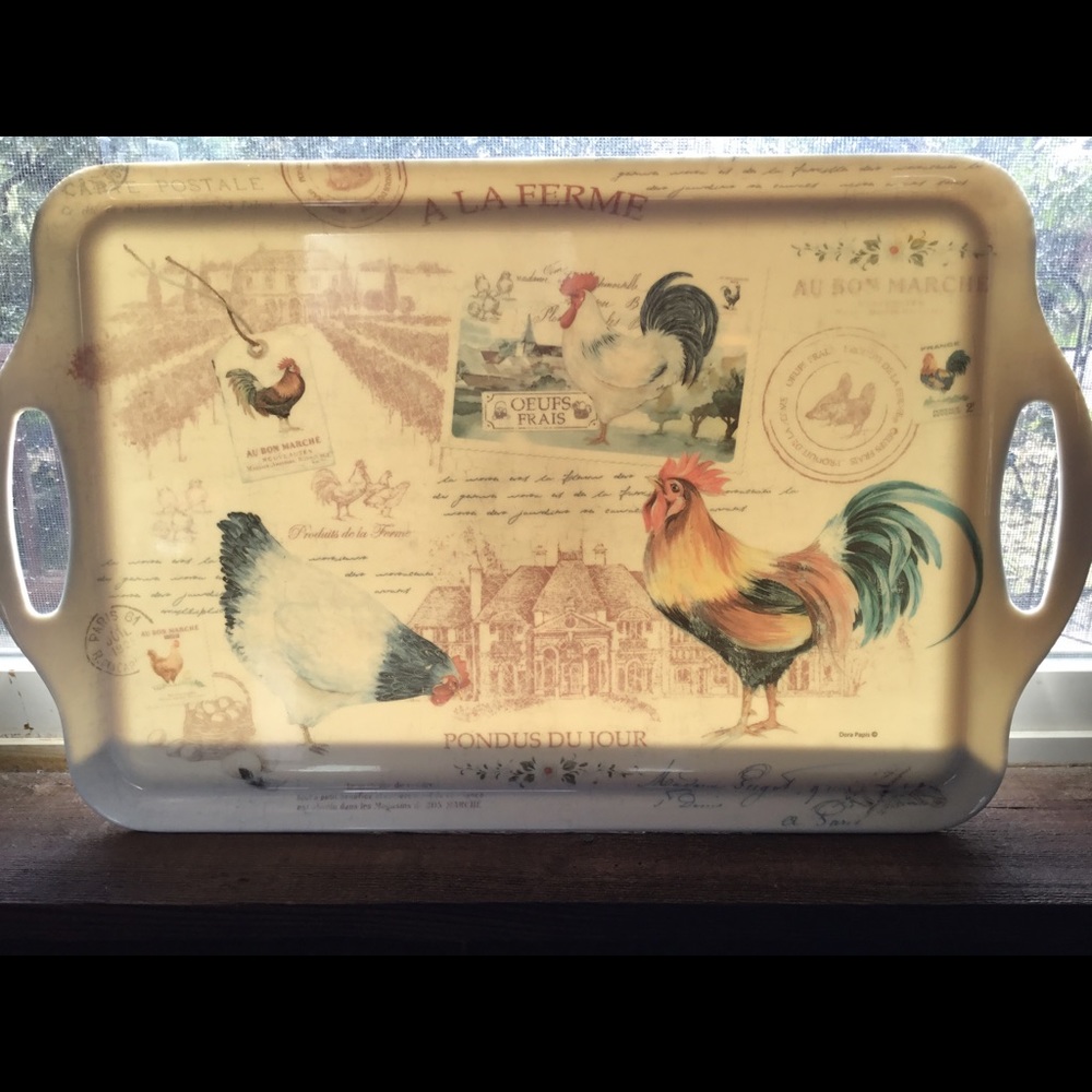 Vintage Home Essentials plastic French theme tray
